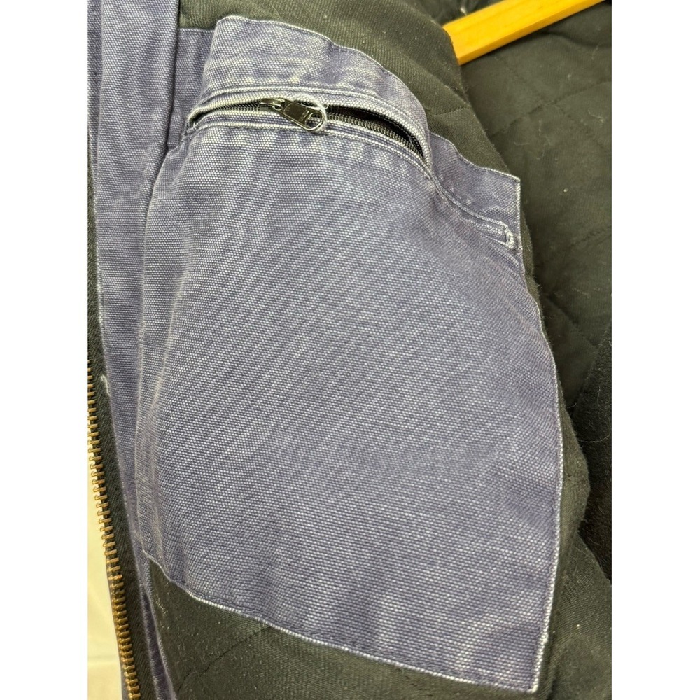 Vintage Carhartt 376-20 Navy Blue Destrsssed Rental Workwear Jacket Size Large - Picture 13 of 13
